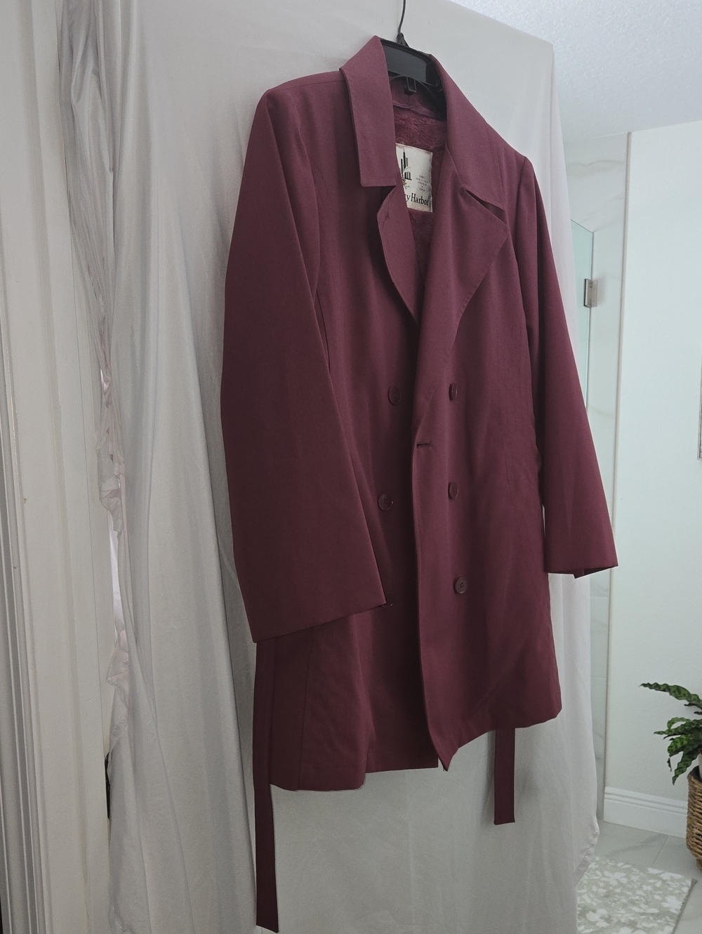Misty Harbor Women's Double-Breasted Purple Coat
